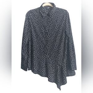 Black shirt with white dots
